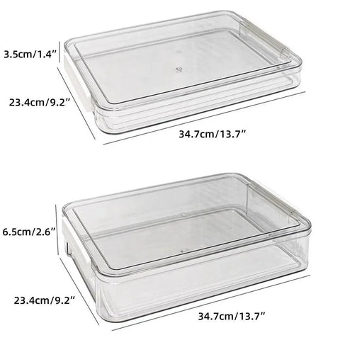 Large Capacity A4 File Storage Box Transparent Plastic Document Organizer Case - Small