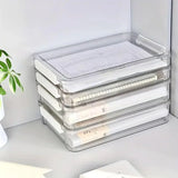 Large Capacity A4 File Storage Box Transparent Plastic Document Organizer Case - Small