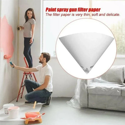 Up to 100PCS Micron Paint Paper Strainers Sieve Filter Nylon Mesh Net Funnel - 10PCS