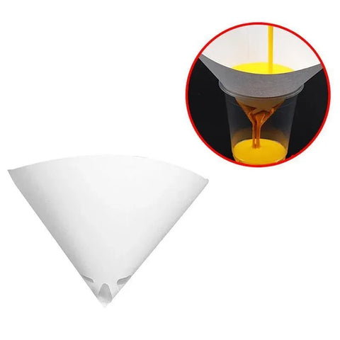 Up to 100PCS Micron Paint Paper Strainers Sieve Filter Nylon Mesh Net Funnel - 10PCS