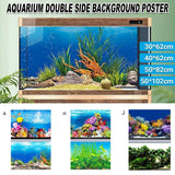 Aquarium Background Fish Tank Wallpaper Double Sided Decoration Sticker Paper - J-50cmx82cm