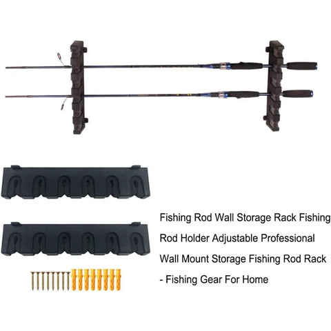 Wall Mounted Fishing Rod Holder Display Rack Sturdy Fishing Rod Storage Stand