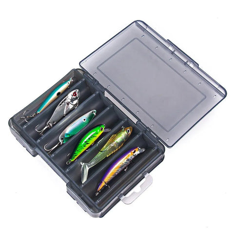 Multifunctional Fishing Bait Storage Box Accessories Gear Organizer Tool Box - Grey-S