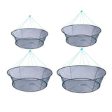 Open Folding Fishing Net Round Fishnet Portable Fish Pocket for Outdoor Angling - 80cm