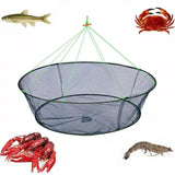 Open Folding Fishing Net Round Fishnet Portable Fish Pocket for Outdoor Angling - 80cm