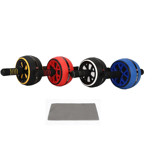 Abdominal Muscle Wheel Exercise Roller Fitness Equipment for Home Gym Men Women - Red