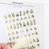 3D Flame Nail Stickers Fire Design Manicure Decals Self Adhesive Nail Art Sheet - White