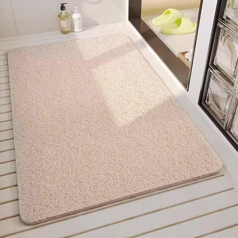 Waterproof Non-Slip Bathroom Shower Mat Anti-Slip Rug Toilet Floor Mat Washable - Cream-60*80cm
