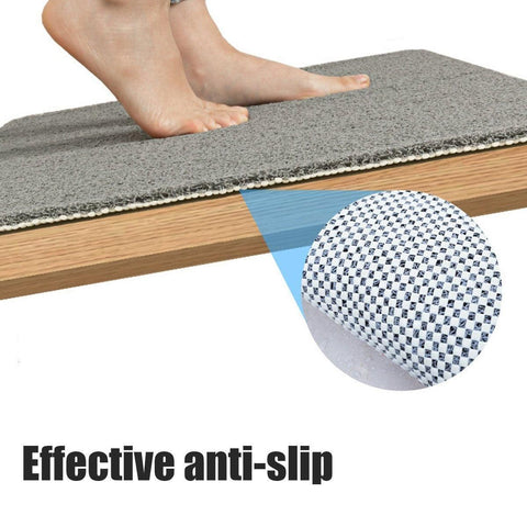 Waterproof Non-Slip Bathroom Shower Mat Anti-Slip Rug Toilet Floor Mat Washable - Cream-60*80cm