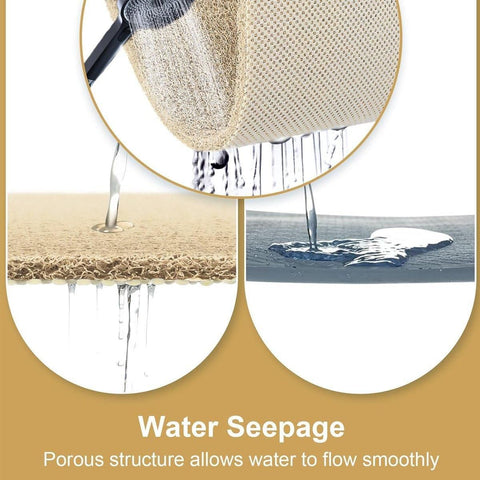 Waterproof Non-Slip Bathroom Shower Mat Anti-Slip Rug Toilet Floor Mat Washable - Cream-60*80cm