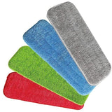 Replacement Microfiber Flat Mop Head Refill Floor Cleaning Pads Absorbent Cloths - Green