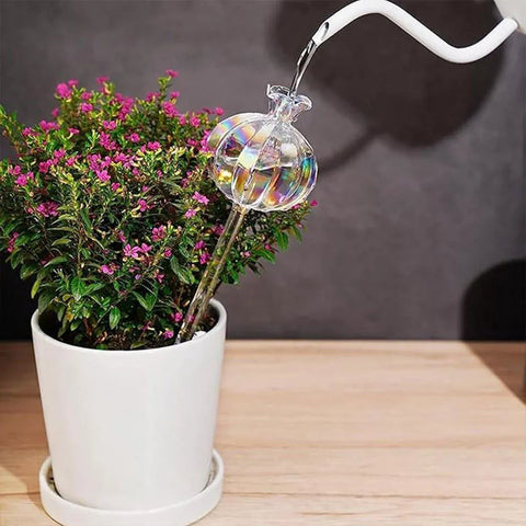 2PCS Automatic Glass Watering Cactus Plant Flower Self Drip Irrigation Tool - Green