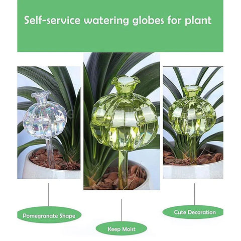2PCS Automatic Glass Watering Cactus Plant Flower Self Drip Irrigation Tool - Green
