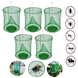 6PCS Reusable Hanging Fly Trap Net Cage Insect Catcher for Garden Farm Outdoor Use