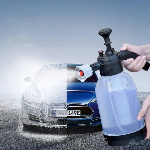 2L Car Wash Foam Sprayer Hand Held Pump Wash Spray Bottle Snow Foam Detailing - White