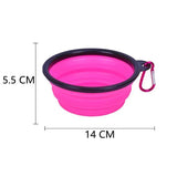 Collapsible Silicone Pet Bowl for Cat Dog Portable Food and Water Feeder - White