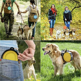 Collapsible Silicone Pet Bowl for Cat Dog Portable Food and Water Feeder - White