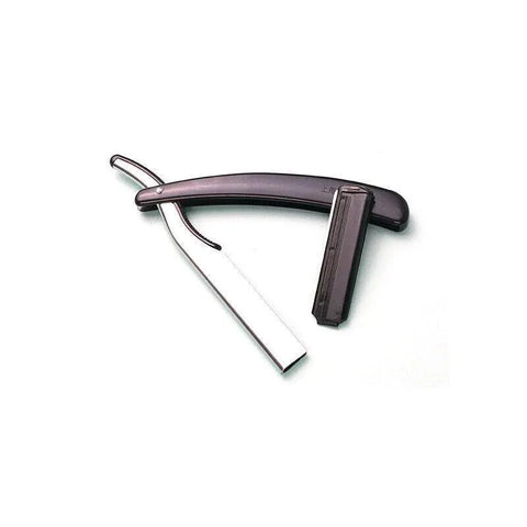 Old Shaver Razor Eyebrow Knife Folding Manual Shaver Holder Home Salon Tool Au - Pink+10PCS Blades