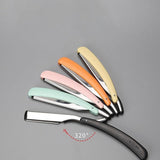 Old Shaver Razor Eyebrow Knife Folding Manual Shaver Holder Home Salon Tool Au - Pink+10PCS Blades