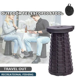 Folding Stool Seat Portable Retractable Telescopic Camping Fishing Travel Chair