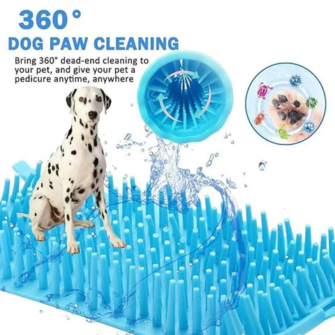 Dog Paw Cleaner Pet cat Foot Washer Cup Feet Clean Brush Cleaning Paws Wash Tool - Green
