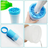 Dog Paw Cleaner Pet cat Foot Washer Cup Feet Clean Brush Cleaning Paws Wash Tool - Red