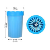 Dog Paw Cleaner Pet cat Foot Washer Cup Feet Clean Brush Cleaning Paws Wash Tool - Red