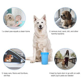 Dog Paw Cleaner Pet cat Foot Washer Cup Feet Clean Brush Cleaning Paws Wash Tool - Red
