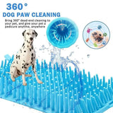 Dog Paw Cleaner Pet cat Foot Washer Cup Feet Clean Brush Cleaning Paws Wash Tool - Red