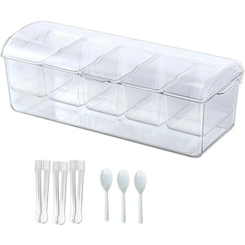 Outdoor Picnic Ice Box Split Salad Plate Fresh-keeping Food Storage Container