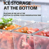 Outdoor Picnic Ice Box Split Salad Plate Fresh-keeping Food Storage Container