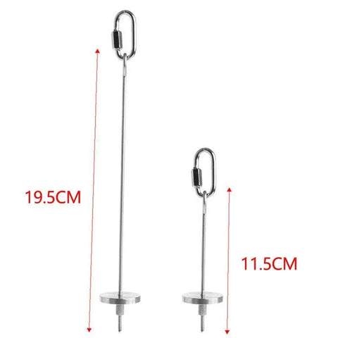 Pet Stainless Steel Bird Parrot Cage Skewer Food Meat Stick Spear Fruit Holder - 12CM