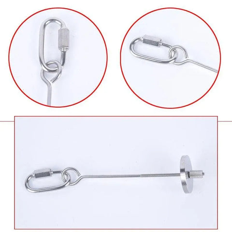 Pet Stainless Steel Bird Parrot Cage Skewer Food Meat Stick Spear Fruit Holder - 12CM