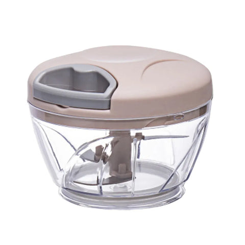 500ml Manual Meat Mincer Garlic Chopper Rotate Garlic Press Crusher Vegetable - Pink