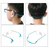 Silicone Glasses Strap and Ear Grip Set Eyeglasses Holder Cord with Hooks 20cm - Yellow