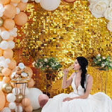Rectangle Tinsel Curtain Shimmer Wall Backdrop 2M Length Party Decoration Sequin - Green