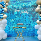 Rectangle Tinsel Curtain Shimmer Wall Backdrop 2M Length Party Decoration Sequin - Green