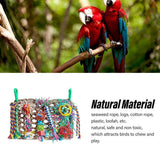 Parrot Gnawing Toys Woven Grass Nets Colourful Chewing Bird Cage Play