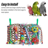 Parrot Gnawing Toys Woven Grass Nets Colourful Chewing Bird Cage Play