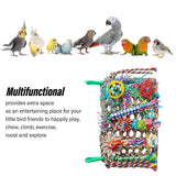 Parrot Gnawing Toys Woven Grass Nets Colourful Chewing Bird Cage Play