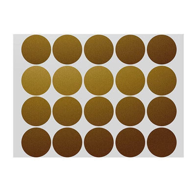Gold Assorted Sizes Colour Sticker Dots Adhesive Round Labels Circular Spot Scrapbook - 13mm*132 Dots