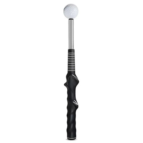 Golf Swing Training Aid Telescopic Impact Sound Stick Exercise Tool for Practice - Black