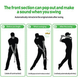 Golf Swing Training Aid Telescopic Impact Sound Stick Exercise Tool for Practice - Black