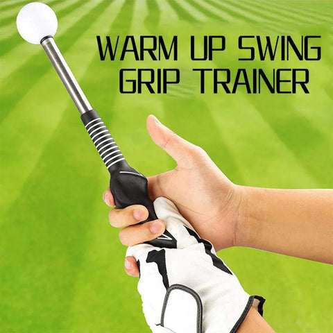 Golf Swing Training Aid Telescopic Impact Sound Stick Exercise Tool for Practice - Black
