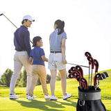 12Pcs Golf Head Cover Iron Putter Driver Headcover Protective Set Club Covers - Red
