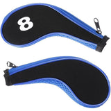12Pcs Golf Head Cover Iron Putter Driver Headcover Protective Set Club Covers - Red