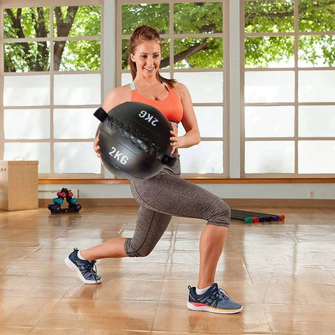 Non-Elastic Soft Squat Wall Ball for Solid Gravity and Balance Training Workouts - 4kg