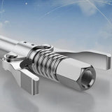 Grease Tool Coupler Heavy Duty Quick Lock Double Handle Leak-Free Grease Nozzle