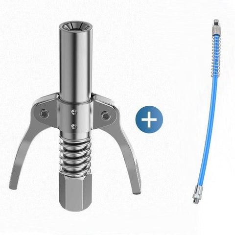 Grease Tool Coupler Heavy Duty Quick Lock Double Handle Leak-Free Grease Nozzle