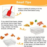 Air Fryer Grill Rack Multi Layer Removable Shelf Mesh Rack for Cooking BBQ - Rectangle